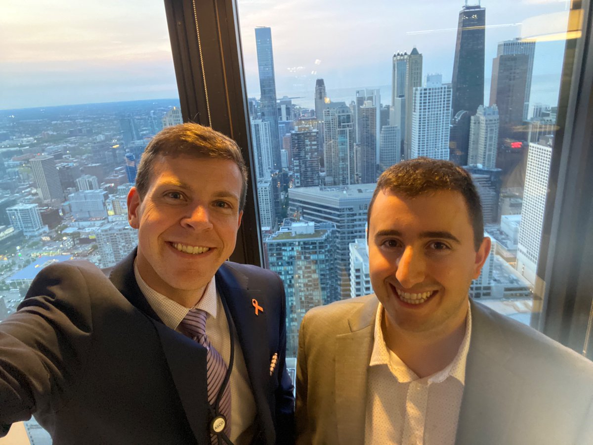 Barnes_J_M's tweet image. Just 2 incoming @MayoRadOnc faculty enjoying the views & company at the @JAMAOnc reception. #ASCO25