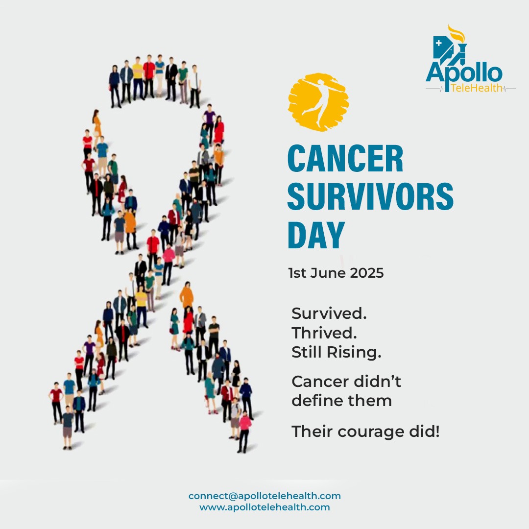 They didn’t just survive, they thrived.
Today, we honor their strength, their stories, and their unstoppable spirit.

#CancerSurvivorsDay #SurvivorStrong #ApolloTeleHealth #HopeAndHealing #telehealth