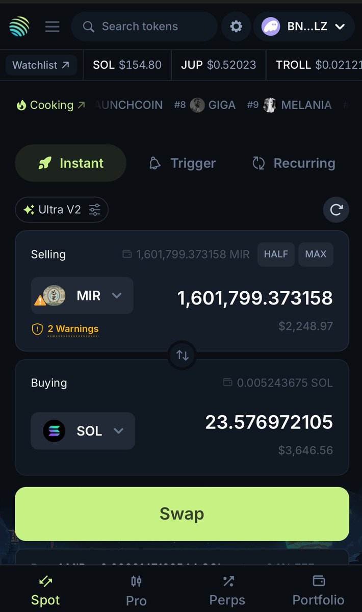 Kept a moonbag in $MIR after selling my initials and profit🧲