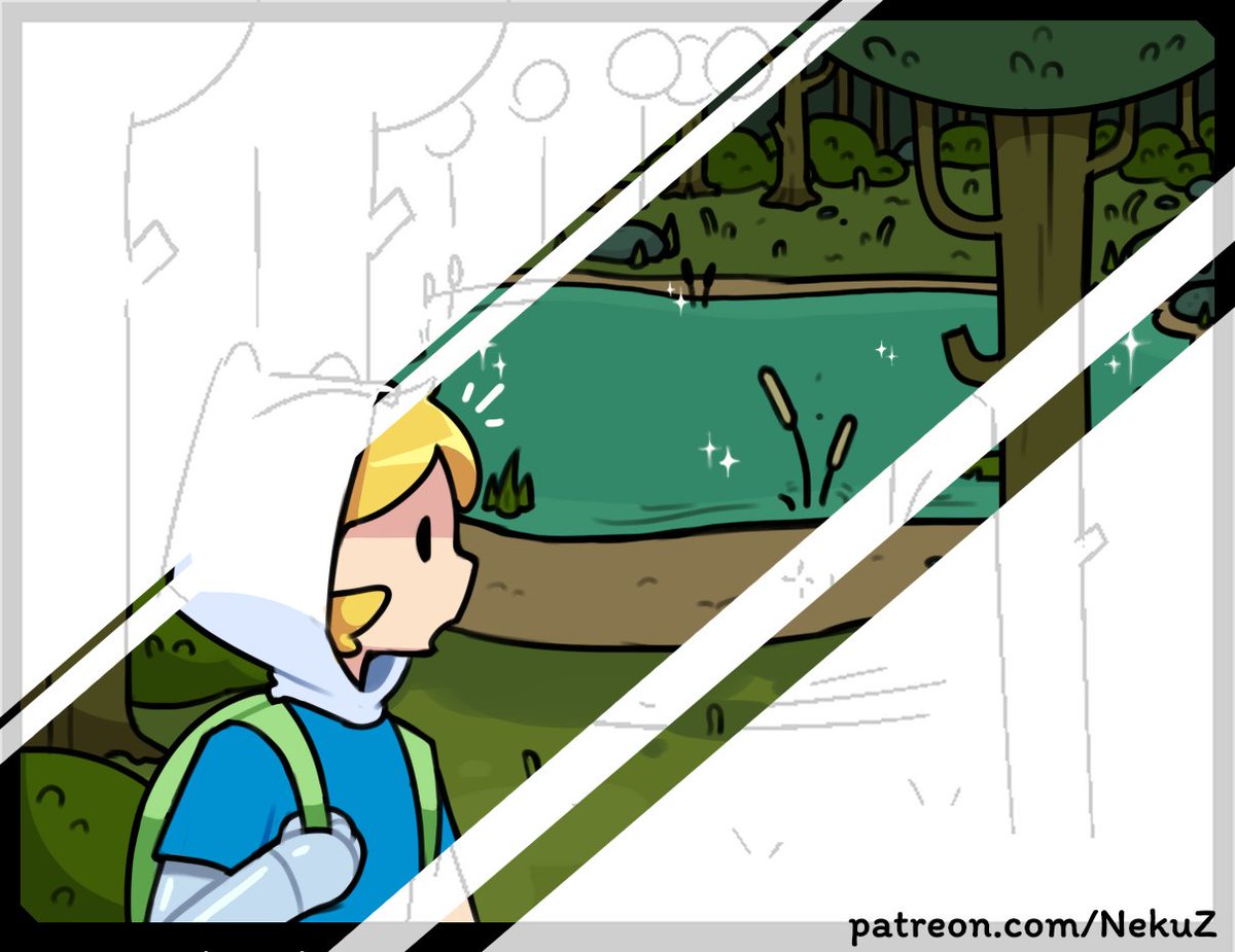 Neku_ZX's tweet photo. I have begun coloring the WIP of my Adventure Time porn parody "Shameless Otherworld"; About finn visiting a lewd world where nudity is normal.

Support me on patreon for weekly updates on the process, or read the full uncolored draft!
https://t.co/tv4waeJZfh https://t.co/AcuNM9wWcS