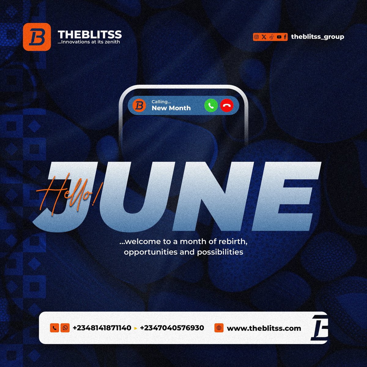 theblitss_store's tweet image. A fresh page. A new pulse. Another chance to create, innovate, and transform lives. This month, may your ideas ignite, your courage grow, and your purpose shine brighter.
From all of us at Theblitss, keep blazing trails, the future is yours to build. 
#TheblitssWay