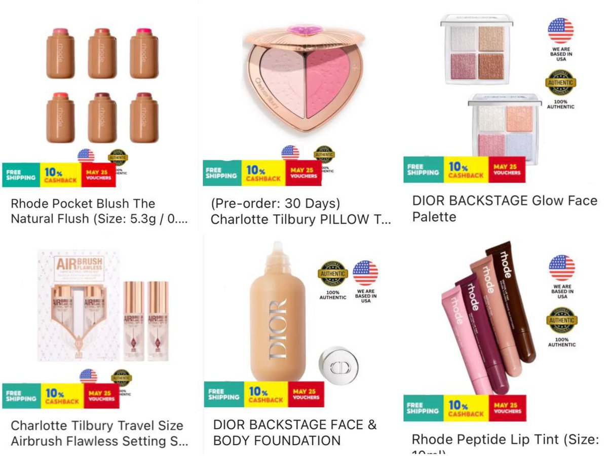 secretlyfura's tweet photo. sukaaaaa betul kedai satu ni sebab dorang jual makeup high end 💯 original tapi harga murah!!!

blusher charlotte tilbury bentuk hati yang tengah viral tu pun ada! rhode and dior punnnn 😍 https://t.co/dEwabZXRVS