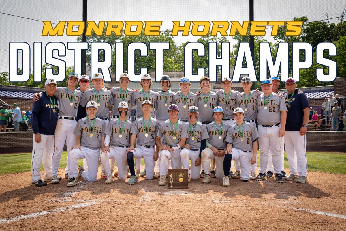 Monroe Hornets Baseball (@monroebaseball_) on Twitter photo Hornets Win!
Schwab and Witte combine for the W!
Heagen 2-4
Schwab 1-2, 2RBI
Craig 1-2, 2B
Watts 1-2, RBI
O’Hara 1-2, RBI
Hounchell 1-3
#FAMILY
<a href="/HornetsInGame/">Monroe Athletics</a> Hornets Win!
Schwab and Witte combine for the W!
Heagen 2-4
Schwab 1-2, 2RBI
Craig 1-2, 2B
Watts 1-2, RBI
O’Hara 1-2, RBI
Hounchell 1-3
#FAMILY
<a href="/HornetsInGame/">Monroe Athletics</a>