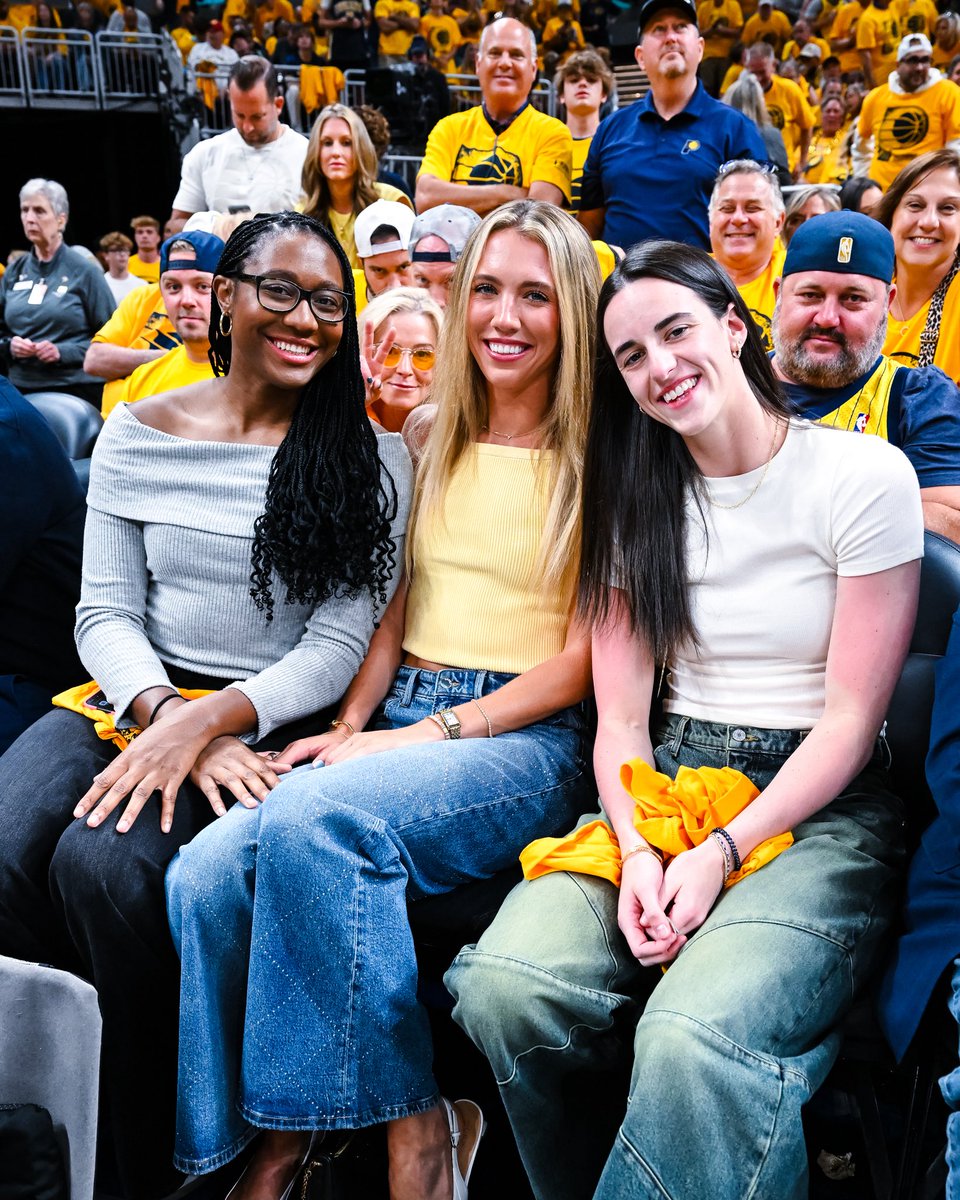 PolymarketHoops's tweet image. The Pacers are now 7-0 in the playoffs when Caitlin Clark is in attendance.