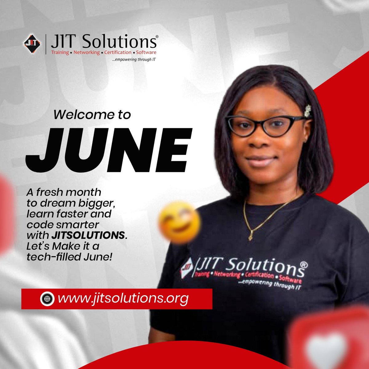jitsolutionsng's tweet photo. Welcome to June! A fresh month to dream bigger, learn faster, and code smarter!
Let's make it a tech-filled June with innovative solutions and groundbreaking ideas!
#JuneVibes #TechInnovation #Coding #ProblemSolving #Jitsolutions https://t.co/2ELEf5GIbF