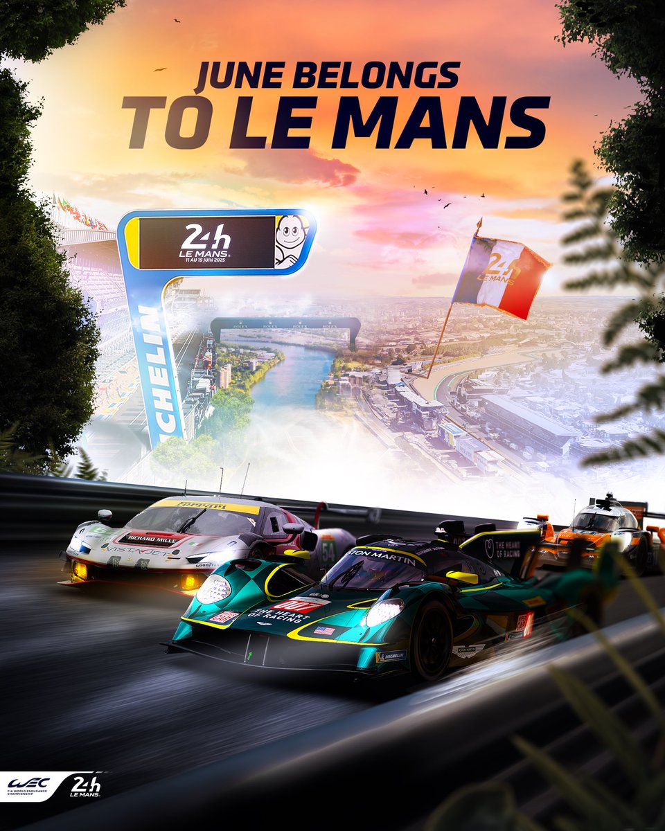 Drivers, start your engines... 𝗝𝘂𝗻𝗲 𝗵𝗮𝘀 𝗮𝗿𝗿𝗶𝘃𝗲𝗱! 🇫🇷

#LeMans24 #WEC