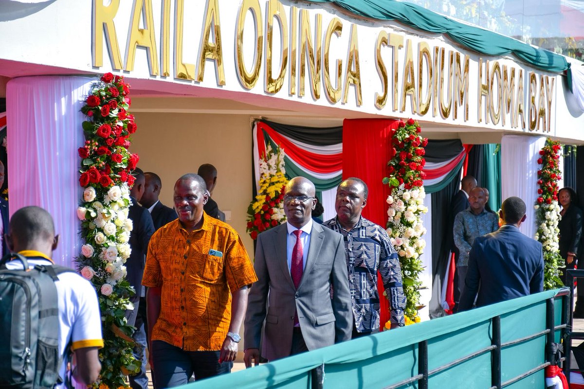 This morning as Economic Planning PS Dr. Bonface Makokha joins the rest of Kenyans at Raila Odinga Stadium in Homa Bay County for MADARAKA Day Celebrations being presided over by H.E.Hon. William Samoei Ruto.<a href="/KeTreasury/">The National Treasury & Economic Planning</a> <a href="/KenyaNewsAgency/">Kenya News Agency - Department of Information</a> <a href="/NCPD_Kenya/">NCPD</a> <a href="/KIPPRAKENYA/">KIPPRA</a> <a href="/HomaBayCountyKE/">𝐇𝐨𝐦𝐚 𝐁𝐚𝐲 𝐂𝐨𝐮𝐧𝐭𝐲</a>