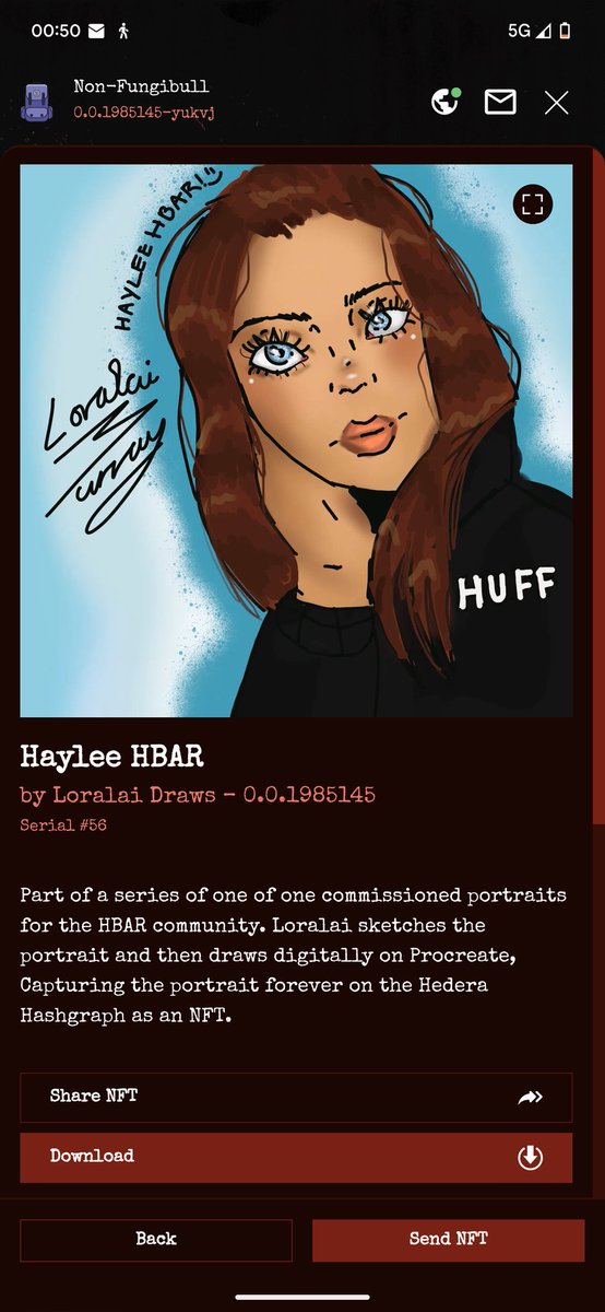 Loralai Draws (@loralaidraws) on Twitter photo GM $HBAR wow you have been busy - just 10 passes remain.
A cool feature of this pass is that you get to pick the meta data/traits and attributes. A quote or nickname that accompanies the Portrait and is forever on the Hashgraph.
Check out Loralais first <a href="/hayleyluddy/">Ħaylee.ĦBar</a> GM $HBAR wow you have been busy - just 10 passes remain.
A cool feature of this pass is that you get to pick the meta data/traits and attributes. A quote or nickname that accompanies the Portrait and is forever on the Hashgraph.
Check out Loralais first <a href="/hayleyluddy/">Ħaylee.ĦBar</a>