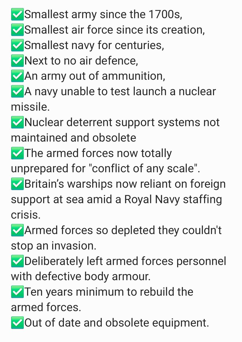 Thomas Standfield (@tstandfield1789) on Twitter photo Well, well, well.
The BBC loyally reports that the Tory Party says reaching 3% of GDP on defence spending must happen in this parliament.
Conveniently ignoring again that their government devastated the armed forces.
<a href="/BBCNews/">BBC News (UK)</a> <a href="/BBCPolitics/">BBC Politics</a> <a href="/BBCBreakfast/">BBC Breakfast</a> <a href="/Conservatives/">Conservatives</a> Well, well, well.
The BBC loyally reports that the Tory Party says reaching 3% of GDP on defence spending must happen in this parliament.
Conveniently ignoring again that their government devastated the armed forces.
<a href="/BBCNews/">BBC News (UK)</a> <a href="/BBCPolitics/">BBC Politics</a> <a href="/BBCBreakfast/">BBC Breakfast</a> <a href="/Conservatives/">Conservatives</a>