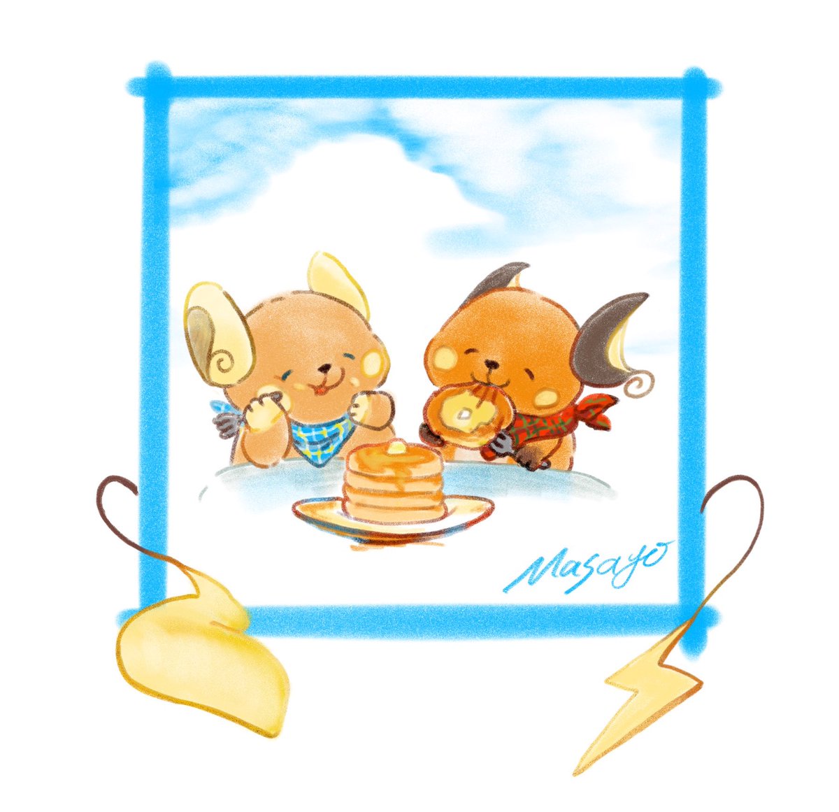 ライチュウ描いてみた！
#ライチュウ