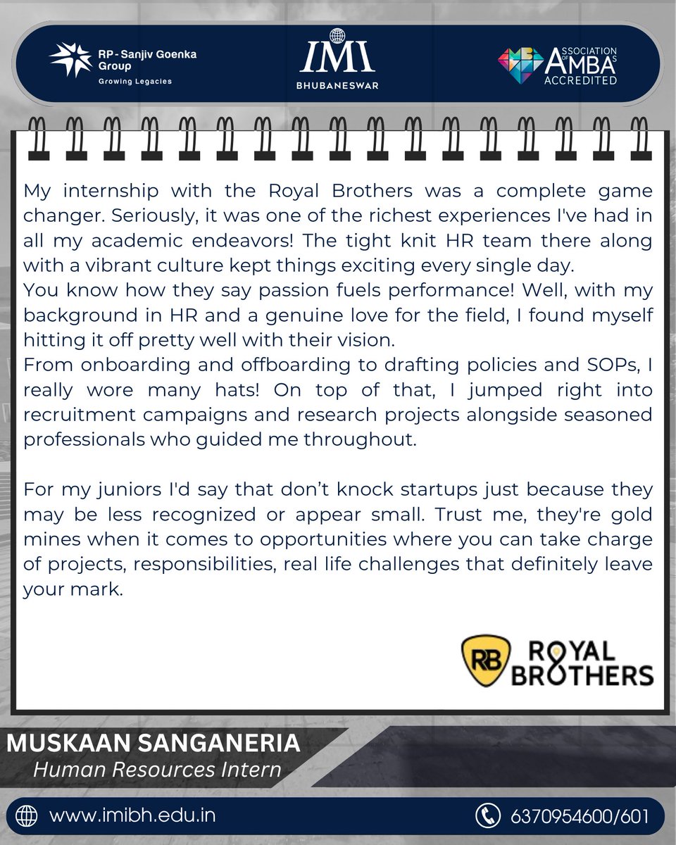 The internship stories of IMI Bhubaneswar students highlight grit, growth, and the practical application of classroom knowledge in the real world.
#IMI #IMIB #IMIBhubaneswar #FutureForwardWithIMIB #SummerInternship #IndustryExperience #IndustryExposure #FutureLeaders