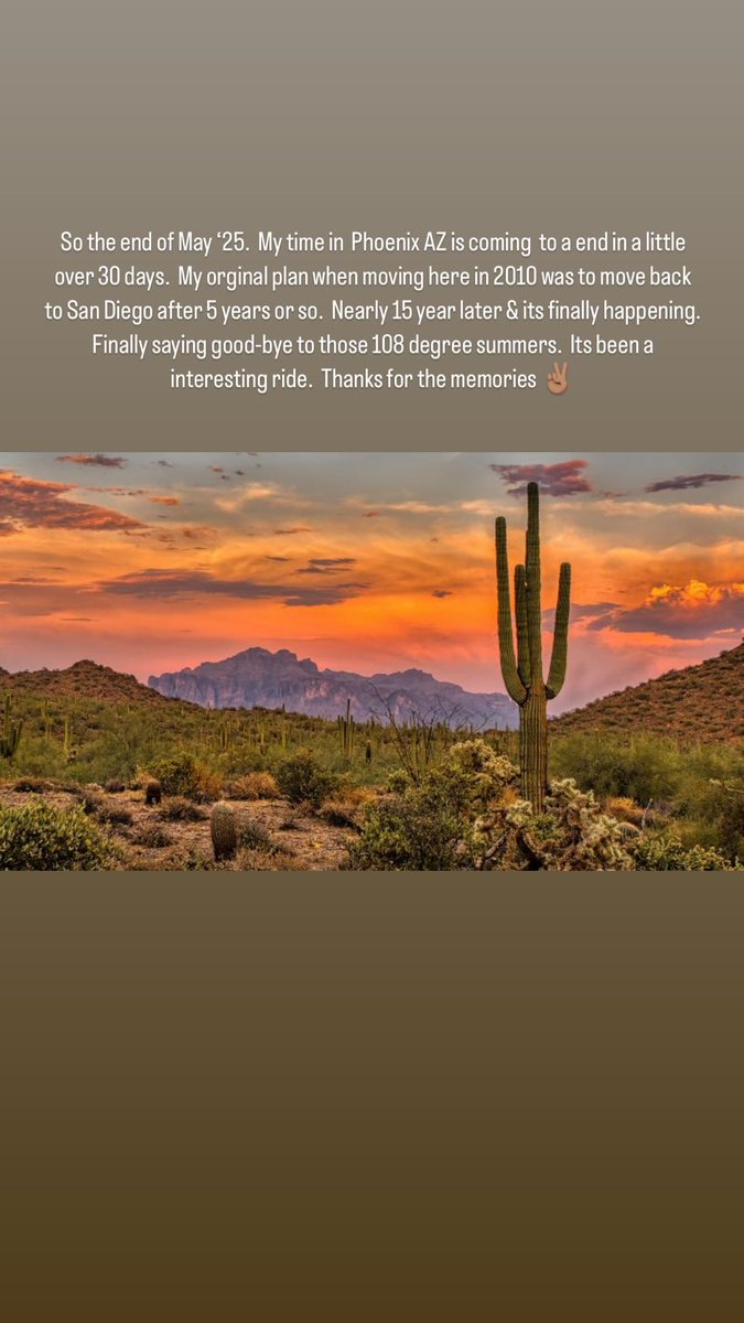 ShaunMichael_J's tweet photo. My time in the Phoenix area is coming to a end….Thanks for the memories ✌🏽 https://t.co/L9v66DsFXw