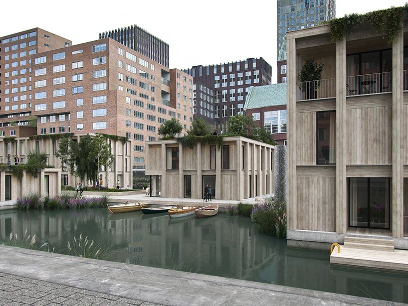 designboom's tweet photo. MAST plans a floating district for #rotterdam, responding to urban housing needs without extending land footprint 🐟 https://t.co/6shWpsPNPS https://t.co/GoYgB8j3y9