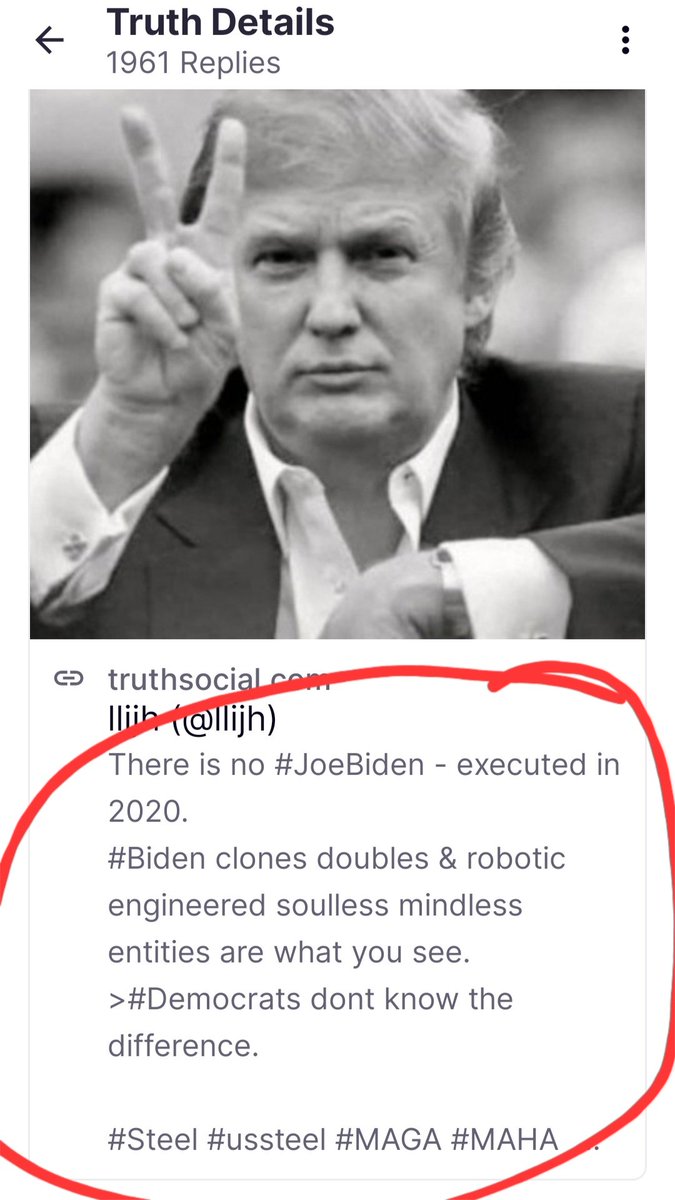 Dit deelt Trump op Truth Social.