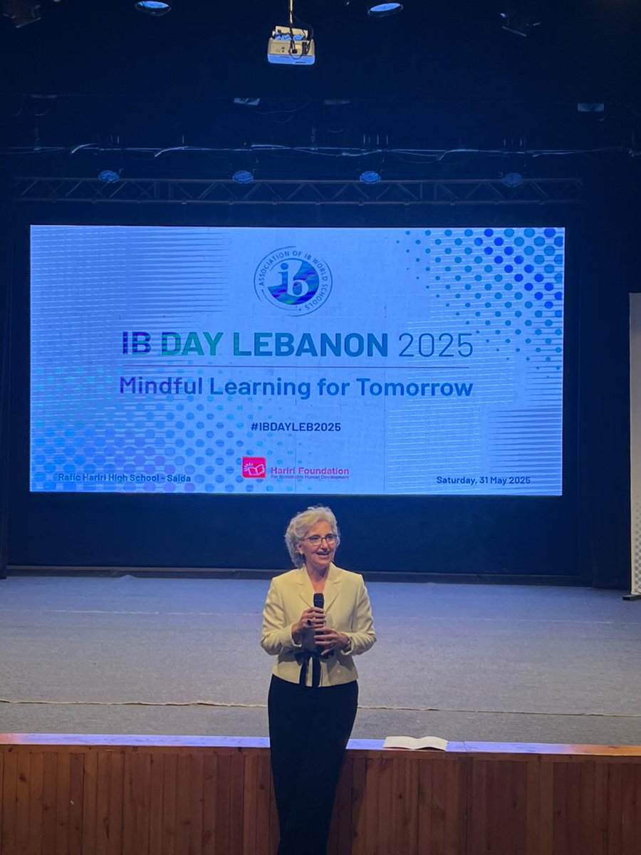 Hala Al Kotob (@halaalkotob) on Twitter photo The closing ceremony highlighted the Ministry of Education and Higher Education's vision for Lebanon. Change is driven by partnerships with local and global institutions like <a href="/iborganization/">International Baccalaureate</a>. Proud to see leaders like Rima Karami championing innovative education!
#IBDAYLEB2025 The closing ceremony highlighted the Ministry of Education and Higher Education's vision for Lebanon. Change is driven by partnerships with local and global institutions like <a href="/iborganization/">International Baccalaureate</a>. Proud to see leaders like Rima Karami championing innovative education!
#IBDAYLEB2025