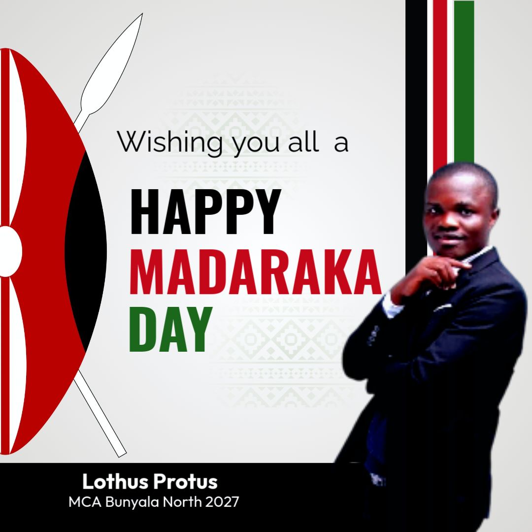 LothusProtus's tweet photo. Let's all walk together in unity guided by our shared purpose.
Patriots, we'll all work together tirelessly to leave behind a better Kenya for the generations to come.
`Happy Madaraka day fellow kenyans`
*#UNYA-LUMIA 2027*
*#KenyaAt@62
*#VijanaTujitokeZe
*#BunyalaNorthProgress https://t.co/B0MUH5wTH2