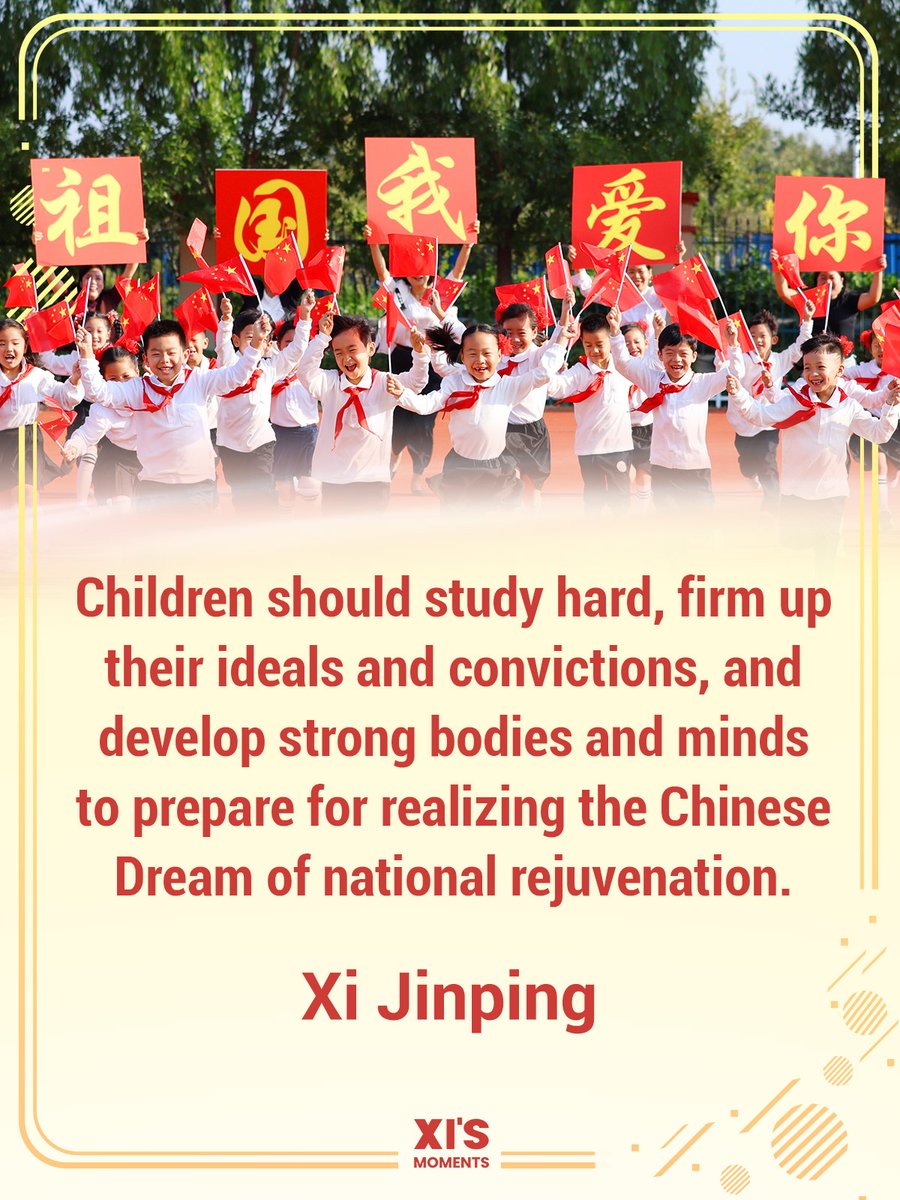 Highlights of President Xi Jinping's remarks on children's cause (3)
#XiJinping #XiQuotes #InternationalChildrensDay