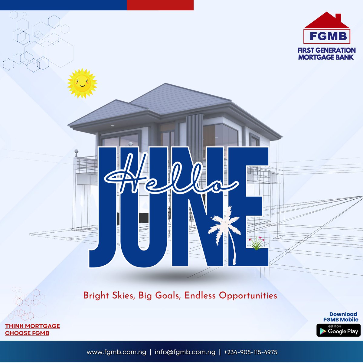 ✨ Happy New Month! Say hello to the beautiful month of June.
Welcome bright skies, big goals and endless opportunities to flourish and thrive! 😊
Let's help bring you closer to your dream home. 
Think Mortgage 
Choose FGMB 
#fgmb #june #happynewmonth #mortgage #newhome #newmonth