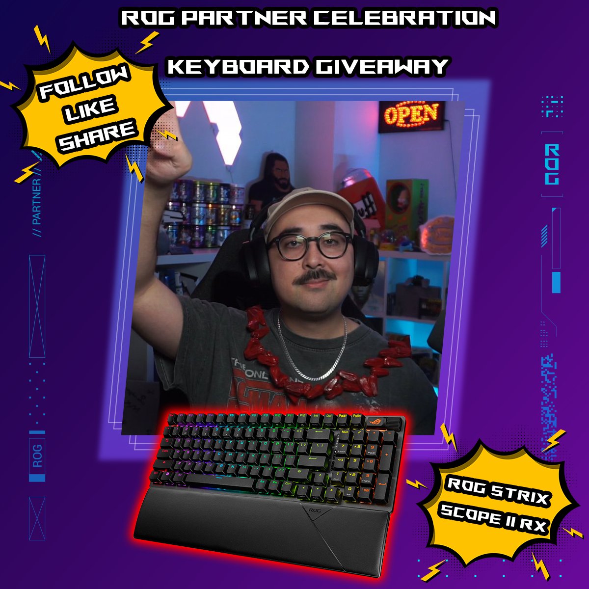 asapjoeyx's tweet image. ⭐️In celebration of becoming a @ROG_ANZ partner⭐️we're giving away a ROG Strix Scope II RX Gaming Keyboard! To enter you must:

🩸follow @asapjoeyx 
🩸like + repost
🩸tag a friend + comment why you need this keyboard
🩸follow me on twitch.tv/asapjoey

More chances to win…