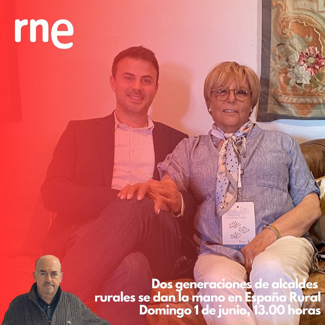 España Rural RNE (@espanaruralrne) on Twitter photo Este domingo, dos generaciones de alcaldes se sientan a contarnos cómo es ser alcalde de pueblo. Os esperamos a las 13h en <a href="/rne/">Radio Nacional</a> Este domingo, dos generaciones de alcaldes se sientan a contarnos cómo es ser alcalde de pueblo. Os esperamos a las 13h en <a href="/rne/">Radio Nacional</a>