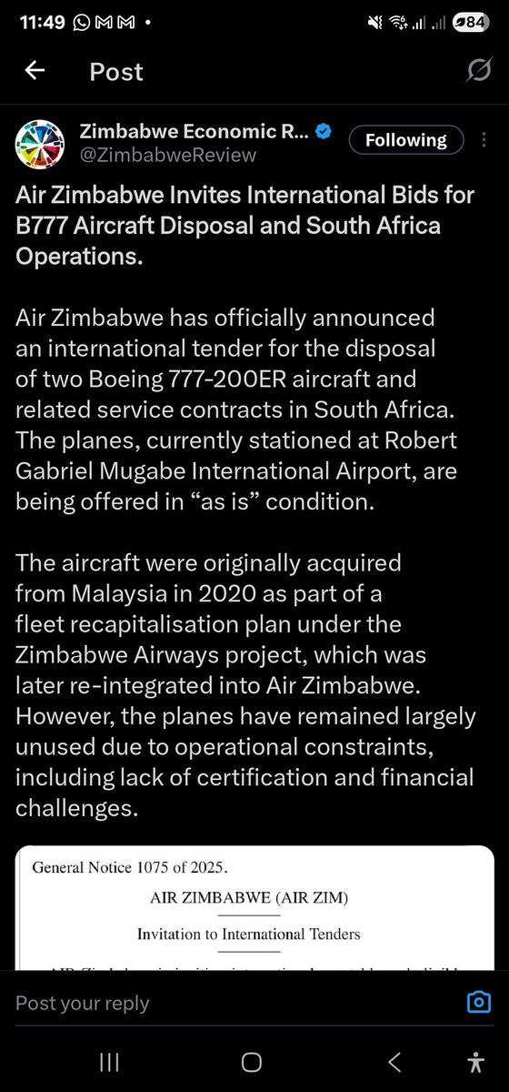 Tatenda Changambika (@tchangambika) on Twitter photo <a href="/BitiTendai/">TENDAI BITI</a> The Mnangagwa regime in 2020 acquired disposed planes from Malaysia. 5 years down the line they are selling the scrap metal after failing to use them. Looting took place and they are unable to account if the Mnangagwa government was compelled to fulfill contract <a href="/BitiTendai/">TENDAI BITI</a> The Mnangagwa regime in 2020 acquired disposed planes from Malaysia. 5 years down the line they are selling the scrap metal after failing to use them. Looting took place and they are unable to account if the Mnangagwa government was compelled to fulfill contract