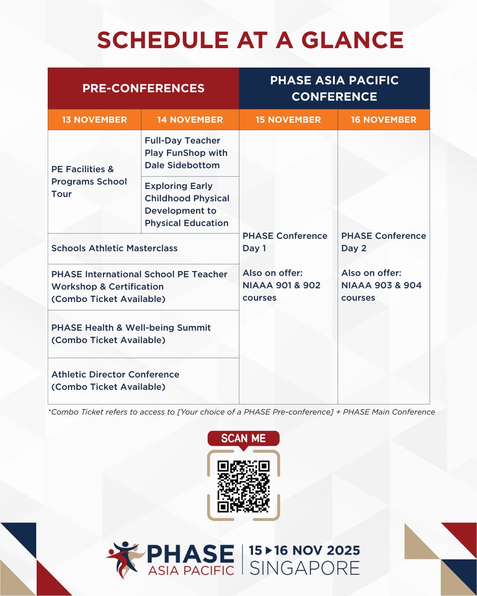 PHASE (@phaseglobal) on Twitter photo What's going on at PHASE Asia Pacific 2025 this November?
Here's a sneak peek at the plethora of sessions lined up!
๐คฉ  zurl.co/Ctmbj  
Early Bird pricing is being offered now. Get your tickets before the prices go up.
See you there! What's going on at PHASE Asia Pacific 2025 this November?
Here's a sneak peek at the plethora of sessions lined up!
๐คฉ  zurl.co/Ctmbj  
Early Bird pricing is being offered now. Get your tickets before the prices go up.
See you there!