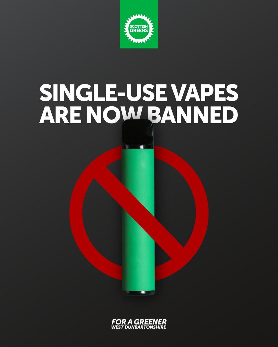 Roughly 26 million single-use vapes are thrown away in Scotland each year - today we banned them.