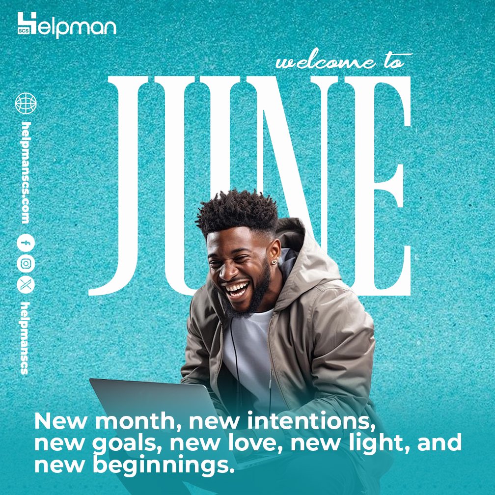 Helpmanscs's tweet photo. Hello June! 🌞
A fresh chapter begins—filled with fresh goals, renewed energy, and exciting possibilities. Let this be the month of growth, joy, and breakthroughs. 💫
#WelcomeJune #NewMonthNewGoals #FreshStart #HelpmanSCS #JuneVibes https://t.co/bZf8IOYNRG