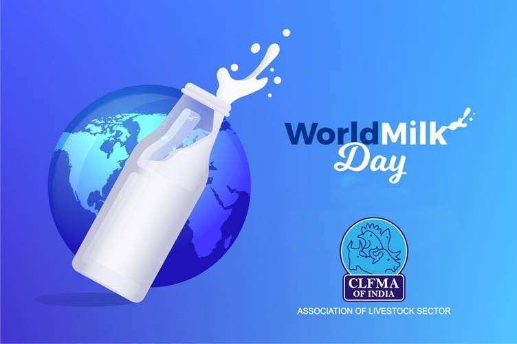 Cheers to #World #Milk #Day! 

Drink Milk Daily and Stay Healthy Forever. Raise your Glass of Milk to Health, Growth,
and Sustainability.

#Clfma #ClfmaofIndia #Livestock #Dairy #Aqua #Poultry #AnimalFeed #WorldMilkDay