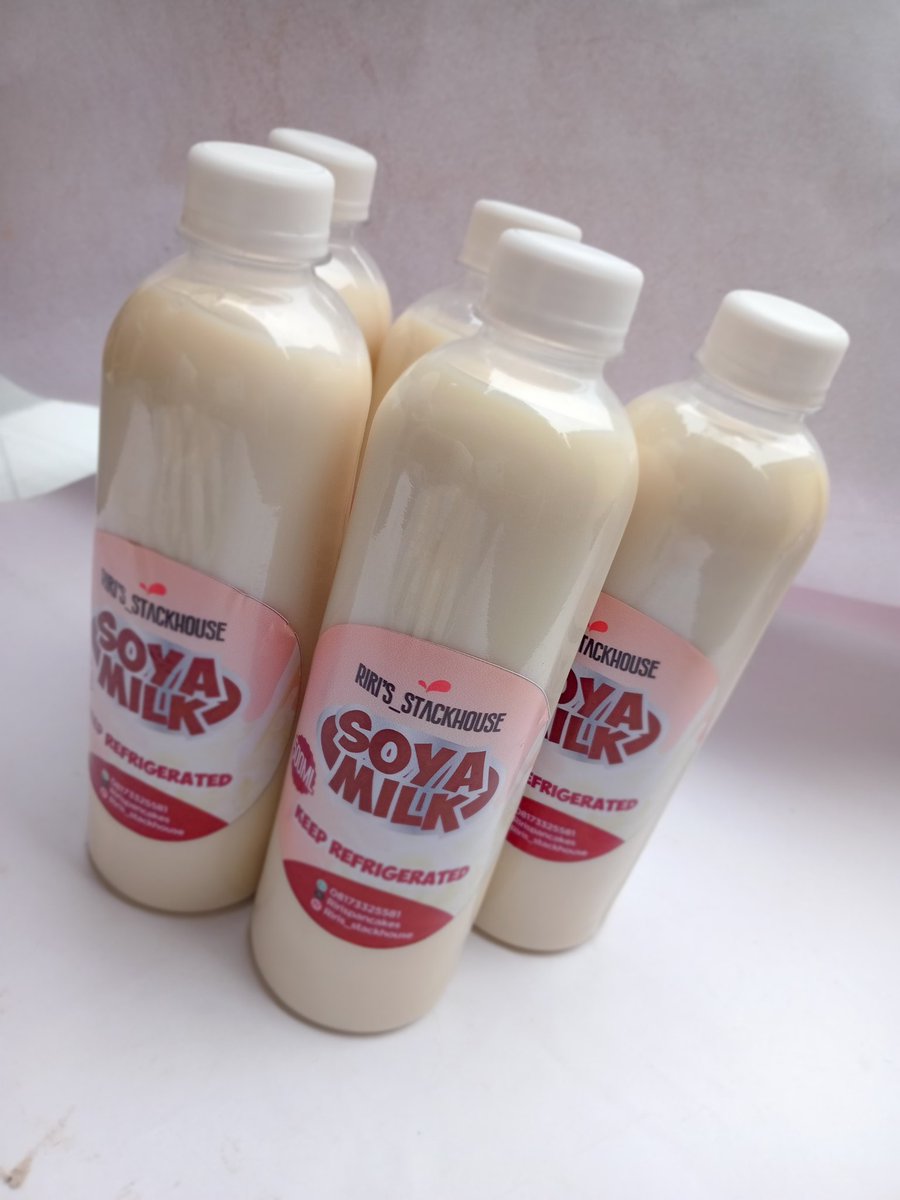 Good morning and happy new month favorites ❤️
How about you start this new month with a bottle of Riri's soymilk drink? 😊

I have 10 bottles available for delivery/pickup 
1500 per bottle. 

📍Ikotun (Lagos)