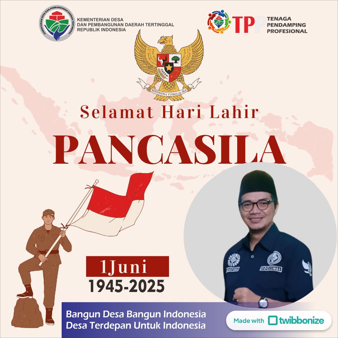 KITA NGETWIT ƁARENG

TPP Pancasilais sejati senantiasa merawat menjaga dan mengamalkan nilai-nilai Pancasila dalam tugas-tugas pendampingan desa, bermasyarakat berbangsa dan bernegara  
<a href="/prabowo/">Prabowo Subianto</a>
<a href="/gibran_tweet/">Gibran Rakabuming</a>
<a href="/YandriSusanto27/">Yandri Susanto</a>
#TPPharipancasila
#TPPBersamaMenteriDesa