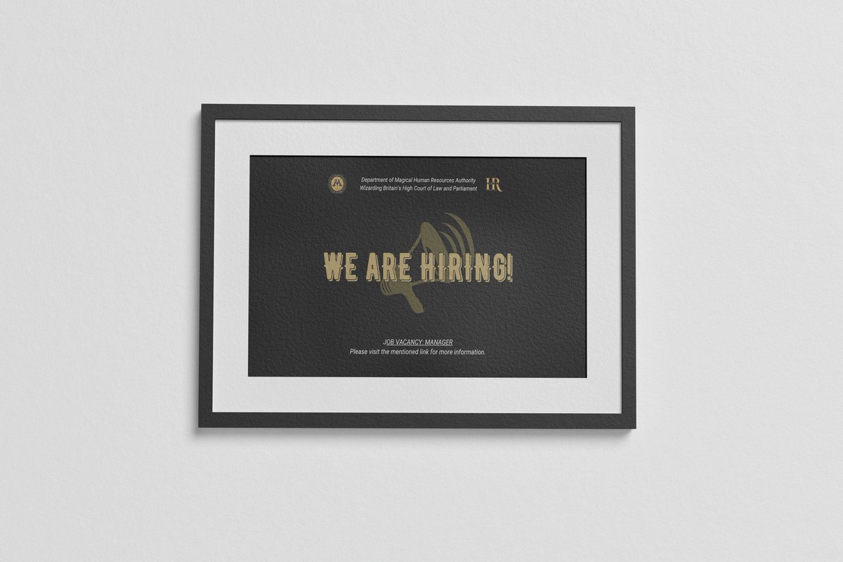 ⠀   
📣

Telah dibuka lowongan pekerjaan sebagai:

1. Manager of Hogsmeade. 

Silakan periksa (linktr.ee/magical.gov.uk) untuk mengetahui detail dari lowongan.
⠀⠀