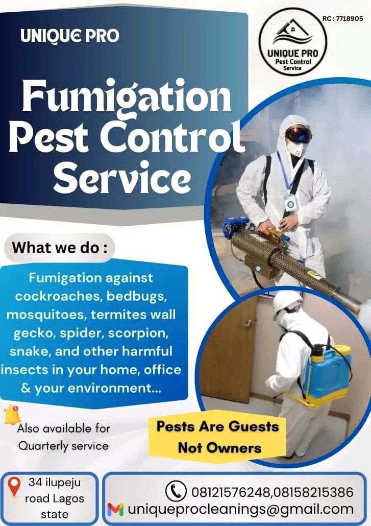 Protect Your Home &amp; Business with Expert Fumigation Services!

Say goodbye to pests! Our professional fumigation service guarantees a pest-free environment—safe, effective, and affordable.

We Eliminate:

Cockroaches

Termites

Bedbugs

Rats &amp; Mice

Mosquitoes

And more!
