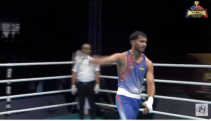 Shuvo10976159's tweet photo. Deepak of team 🇮🇳 wins Gold medal in mens #Boxing 75 kg category at #ThailandOpen2025 . https://t.co/SYgbqfaOB6