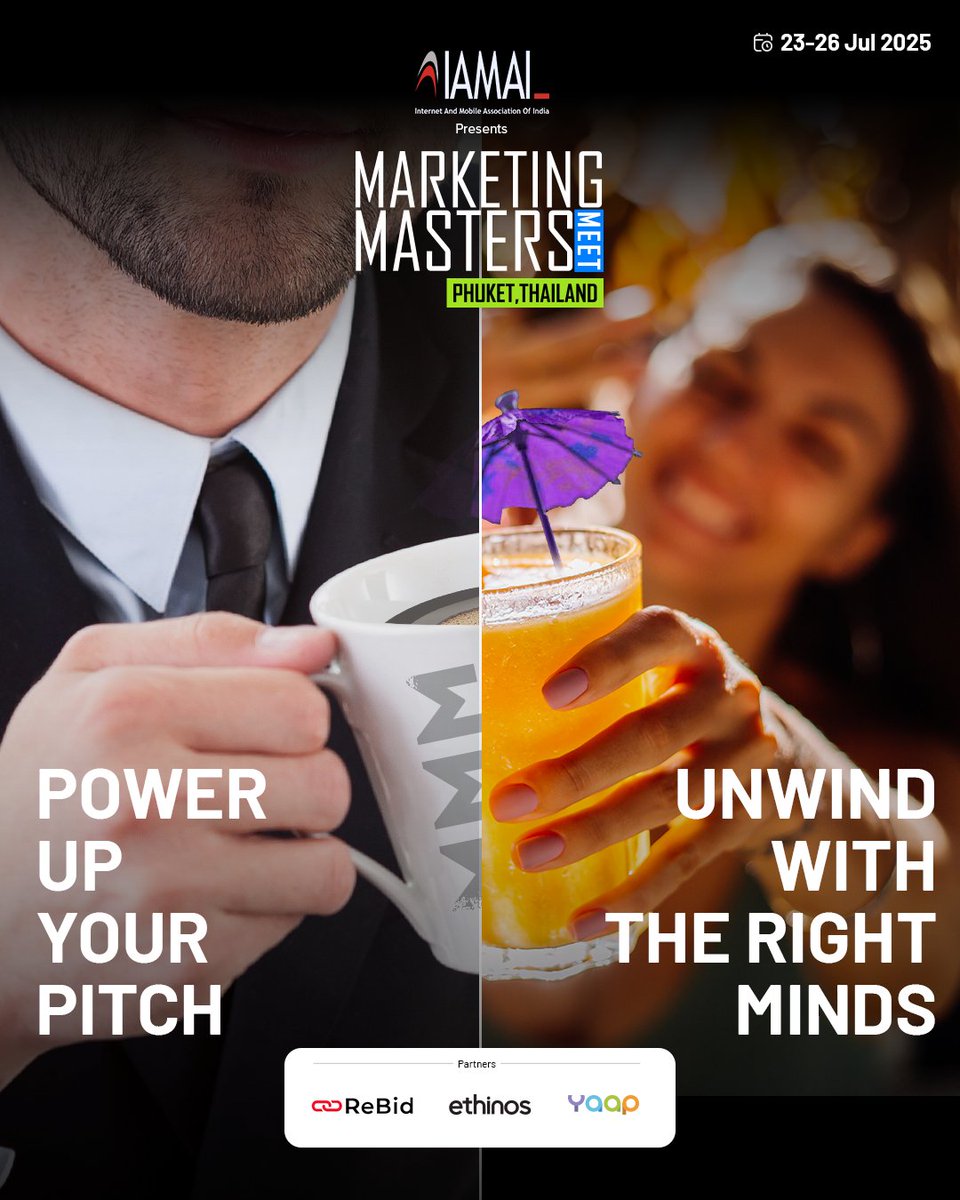 From deadlines to big decisions, all in one destination.
Build strategies that last — even when you're just steps away from the shoreline.
📍Marketing Masters Meet | Phuket | July 23 to 26
 Request an Invite: marketingmastersmeet.in
 #MMM2025 #MMM25 #MarketingMastersMeet