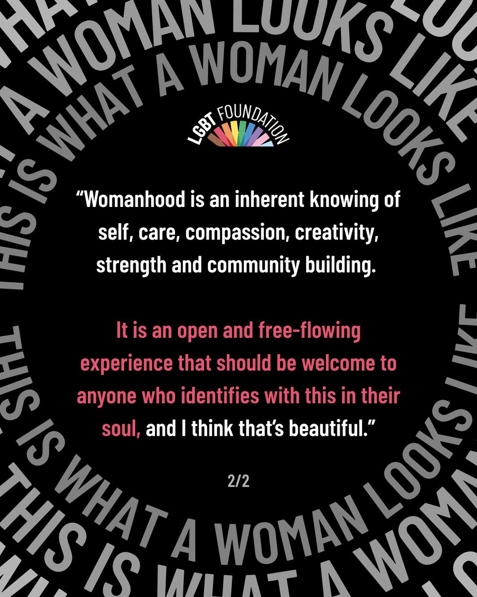 In 2025, womanhood is many stories – vibrant, complex, and powerful. 💖

Our June campaign celebrates women in all their beauty and strength.

 Get the full picture 👉 lgbt.foundation/thisiswhatawom…

#ThisIsWhatAWomanLooksLike #ThisIsAWoman #PrideMonth2025 #LGBTFoundation50