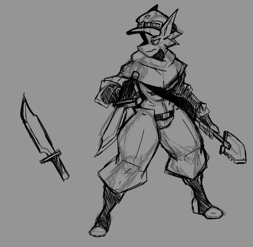 If a knife isn't enough, you can always run back to the shovel