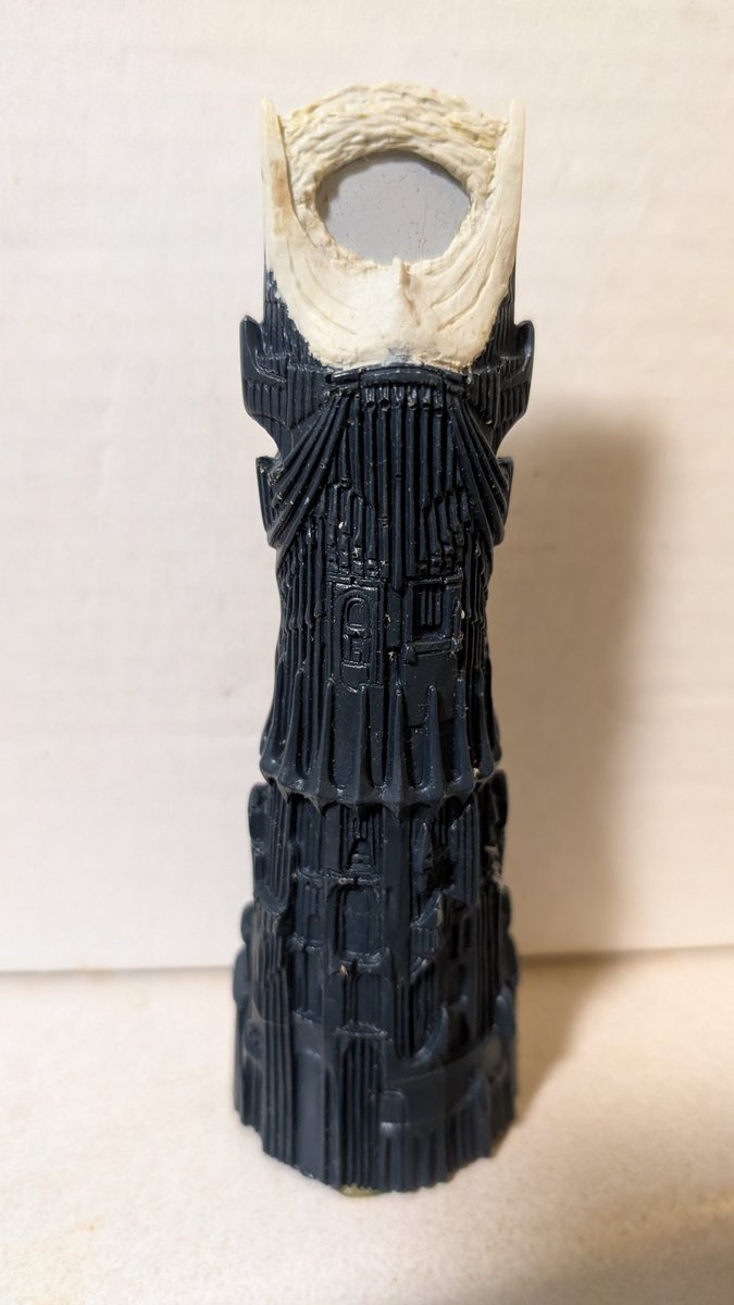 machine_slave's tweet image. In an effort to get back into the pinball business, I've been going through my supplies and came across this prototype I made 10 years ago. It's Barad Dur tower from Lord of the Rings. It uses the original part, with extra sculpting, paint, and OLED and animated eye. #PinballMods
