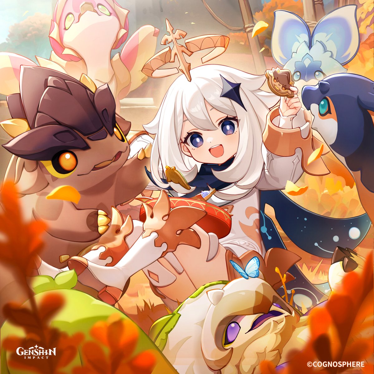 Selamat Ulang Tahun, Paimon!

Wah, teman-teman Natlan juga datang semua ....
Ada Saurus Crackers juga! Paimon tahu kamu pasti buat sendiri, hehe bentuknya mirip bayi-bayi Saurian~
Ehehe~ Makasih ya sudah buatin kejutan ulang tahun buat Paimon!
Iya, iya! Paimon makan sekarang!