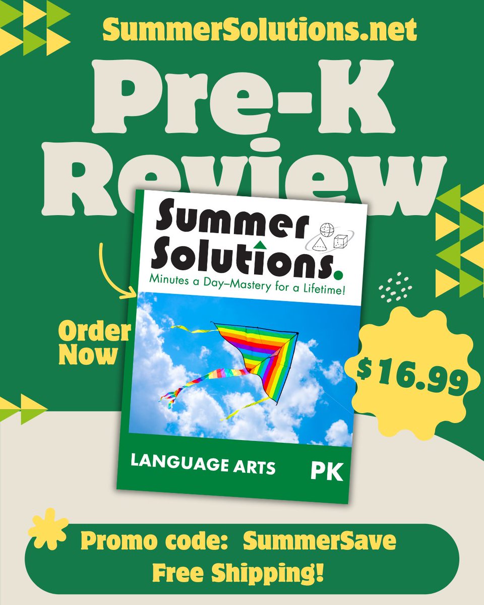 MinutesADay's tweet photo. Your preschooler is all set to rock Kindergarten this fall! 

Order Summer Solutions today. 

Be sure to use promo code:  SUMMERSAVE before June 31, 2025 for free shipping!

https://t.co/p3vbAezHow https://t.co/B9IaUhdBrl