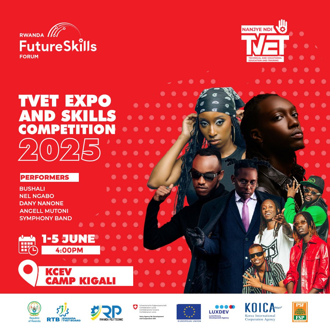Fr_Ramon_K_TVET's tweet photo. Dutewe ishema no kwitabira iki gikorwa #TVETExpoAndSkillsCompetition2025 cyateguwe na @RTB_Rwanda. Ishami ryacu rya #MultimediaProduction riragaragaza ibyo rikora rinatambutse iki gikorwa 5/5. Nawe ngwino urebe amahirwe ari mu kwiga #TVET, aho kwiga ari ugukora.
#NanjyeNdiTVET https://t.co/99es9o1q6f