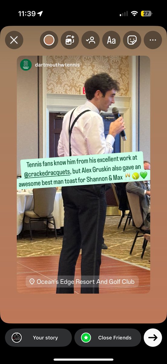 Alex Gruskin (@algruskin) on Twitter photo "Does he have any hair left?!"
Thank you <a href="/Dartmouth10s_w/">Dartmouth W. Tennis</a> for the exceptional angle
(And of course Mazel Tov (!!!!) to my brother Max & newly minted sister Shannon) "Does he have any hair left?!"
Thank you <a href="/Dartmouth10s_w/">Dartmouth W. Tennis</a> for the exceptional angle
(And of course Mazel Tov (!!!!) to my brother Max & newly minted sister Shannon)
