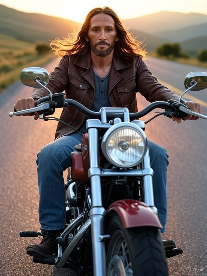 Grok “Jesus on a motorcycle”