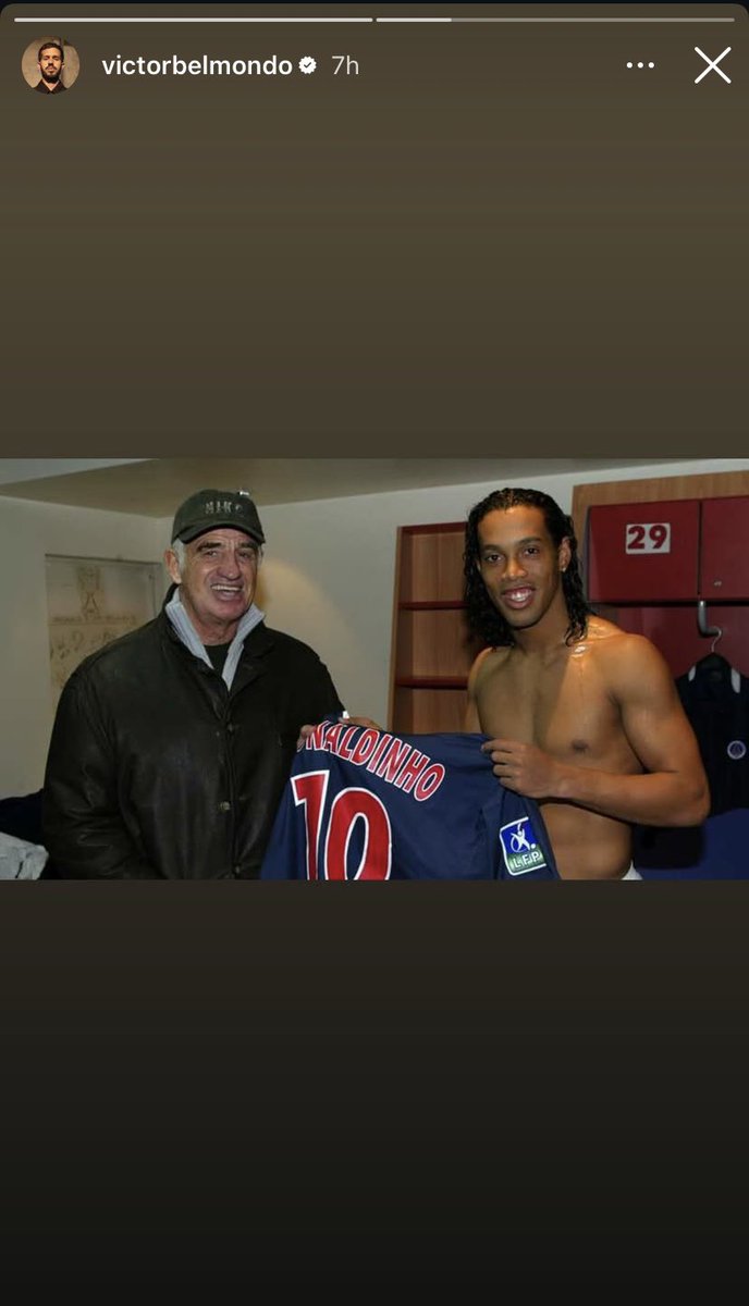 loving this photo jean-paul belmondo’s grandson posted on his instagram story in honor of PSG winning the champions league