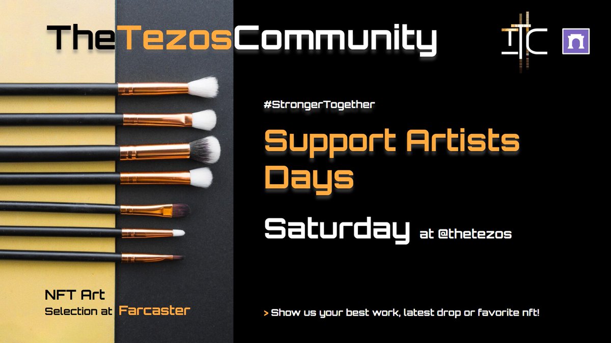 Hello hello #Tezos Artists 👋🏼

TTC's Support Artists Days #51 has started, this week at Farcaster!

🎨Share your amazing and available #tezosart at farcaster.xyz/thetezos/0xe6e…

We'll buy some of the shared artworks during the week for TTC's prize pool to give it back to the