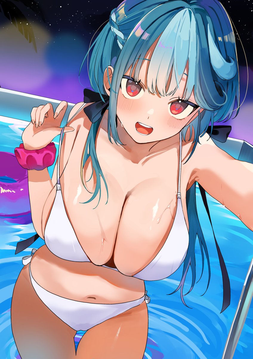 🫧水着キービジュアル公開👙
　　　#おむだむ杏2周年

　- - - - - - - - - - - - - - - - -

　プール楽しかったね～！
　　次は、何…したいの？

　- - - - - - - - - - - - - - - - -

お写真:でいたく様(#Dei_Taku)