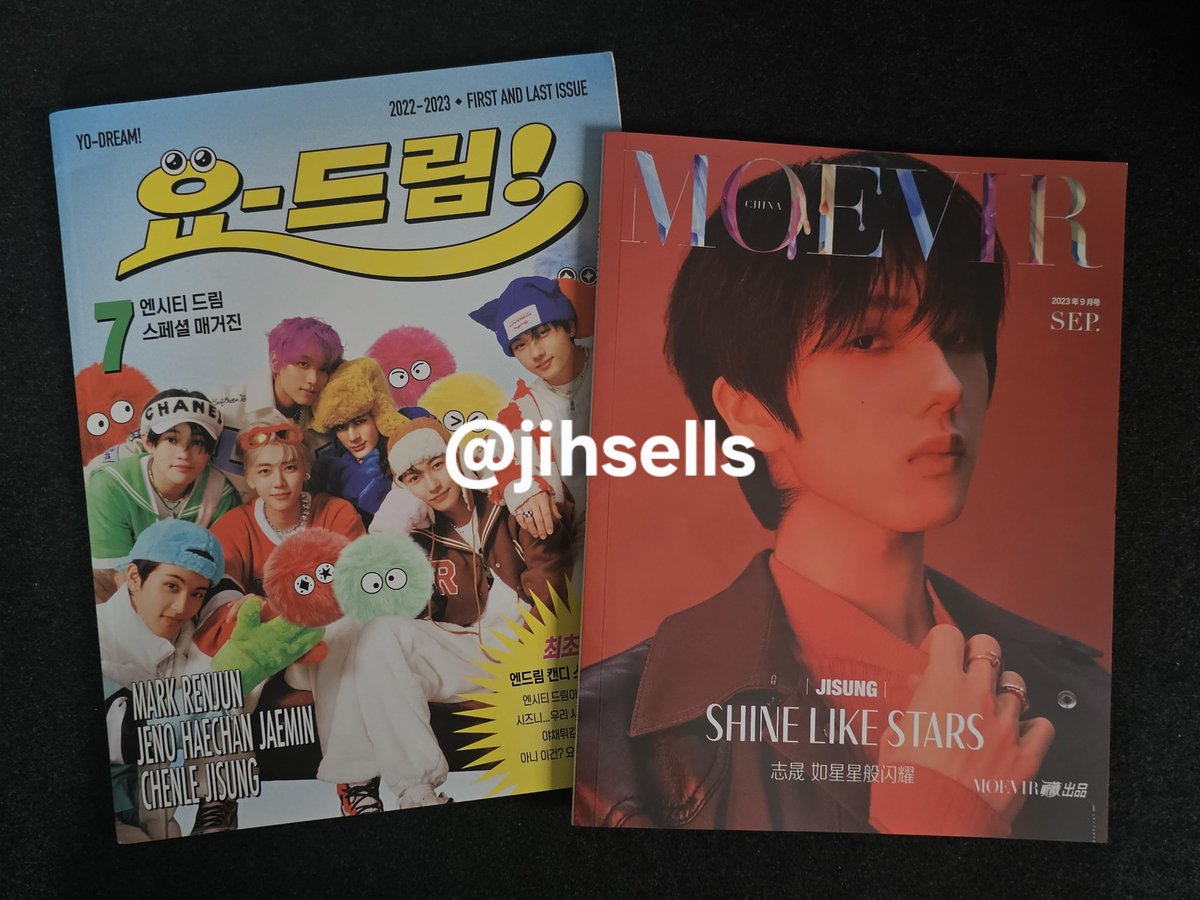 yo dream magazine - 500 
moevir jisung cover - 200 

both in good condi!

t. nct dream yo dream candy magazine jisung park