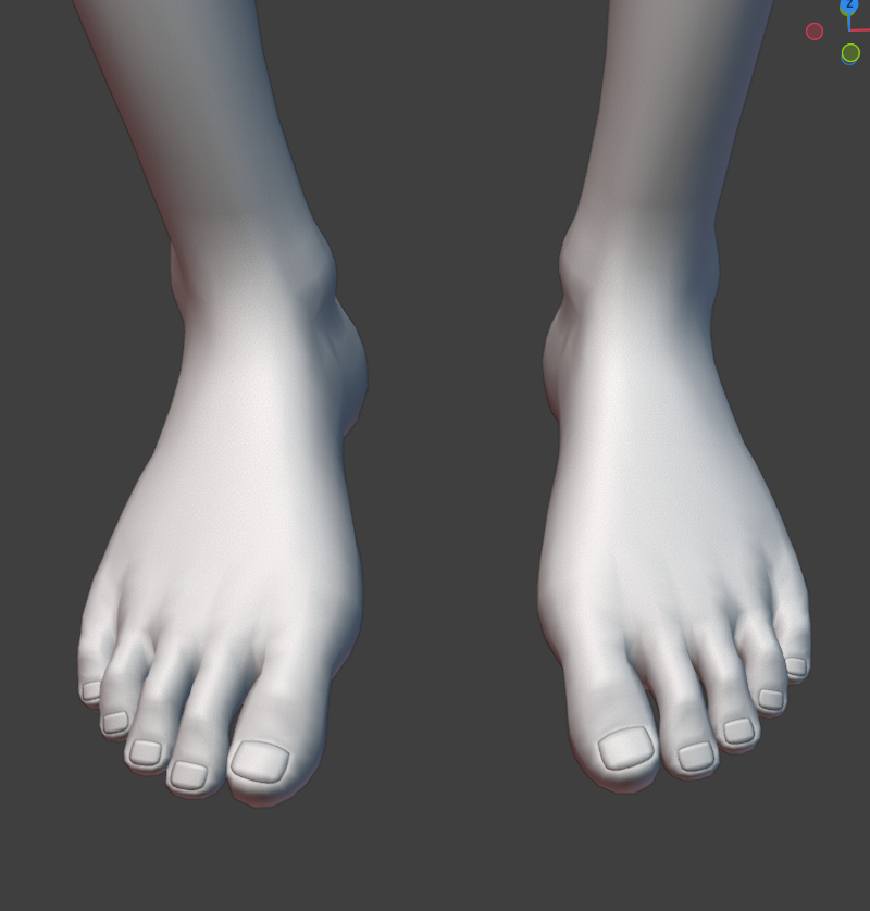足の爪を追加してみた
#Blender #b3d #VRChat #3DCG