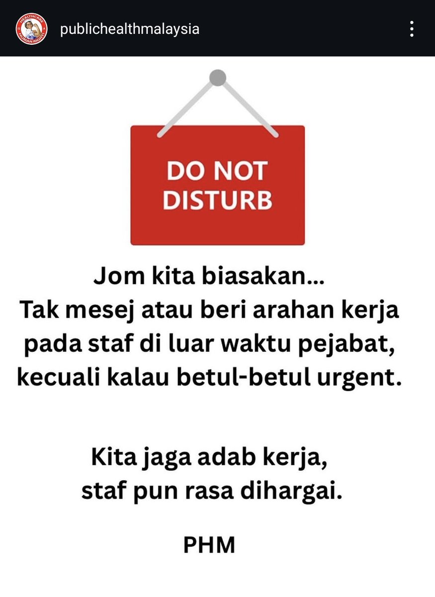 tweetsbunga's tweet image. Pesanan ringkas utk majikan. 
📸 credit Public Health Malaysia