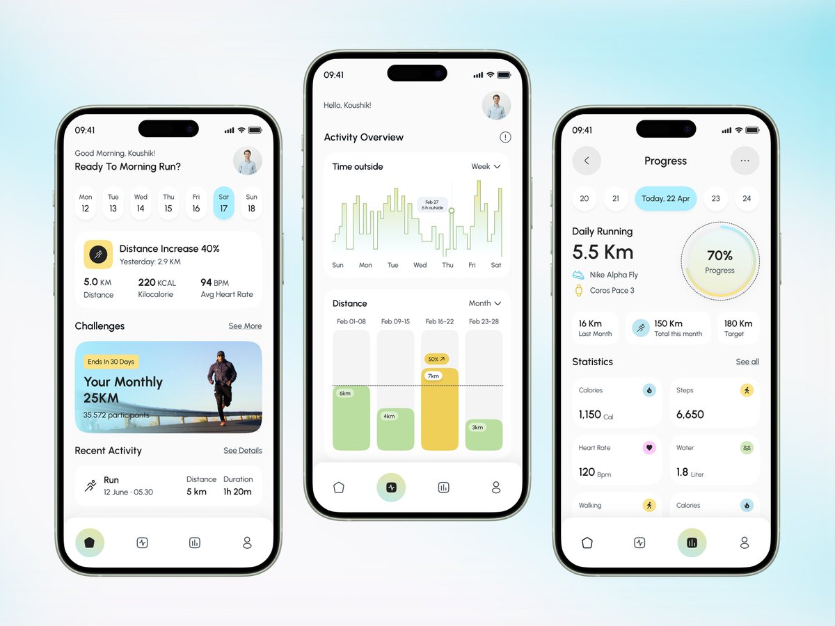 sarkar71407's tweet photo. Fitness Tracker - Mobile App
Open full-page view: https://t.co/61iN4Yt0Wt
Gmail : sarkarraj0766@gmail.com Whatsapp/Telegram:01775472701
#mobile #yogaapp #figmamake #uiuxdesign #runningapp #activitytracker https://t.co/sZ4V19DAwB